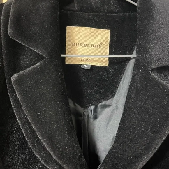 Burberry Black Velvet Trench Coat - Picture 5 of 7
